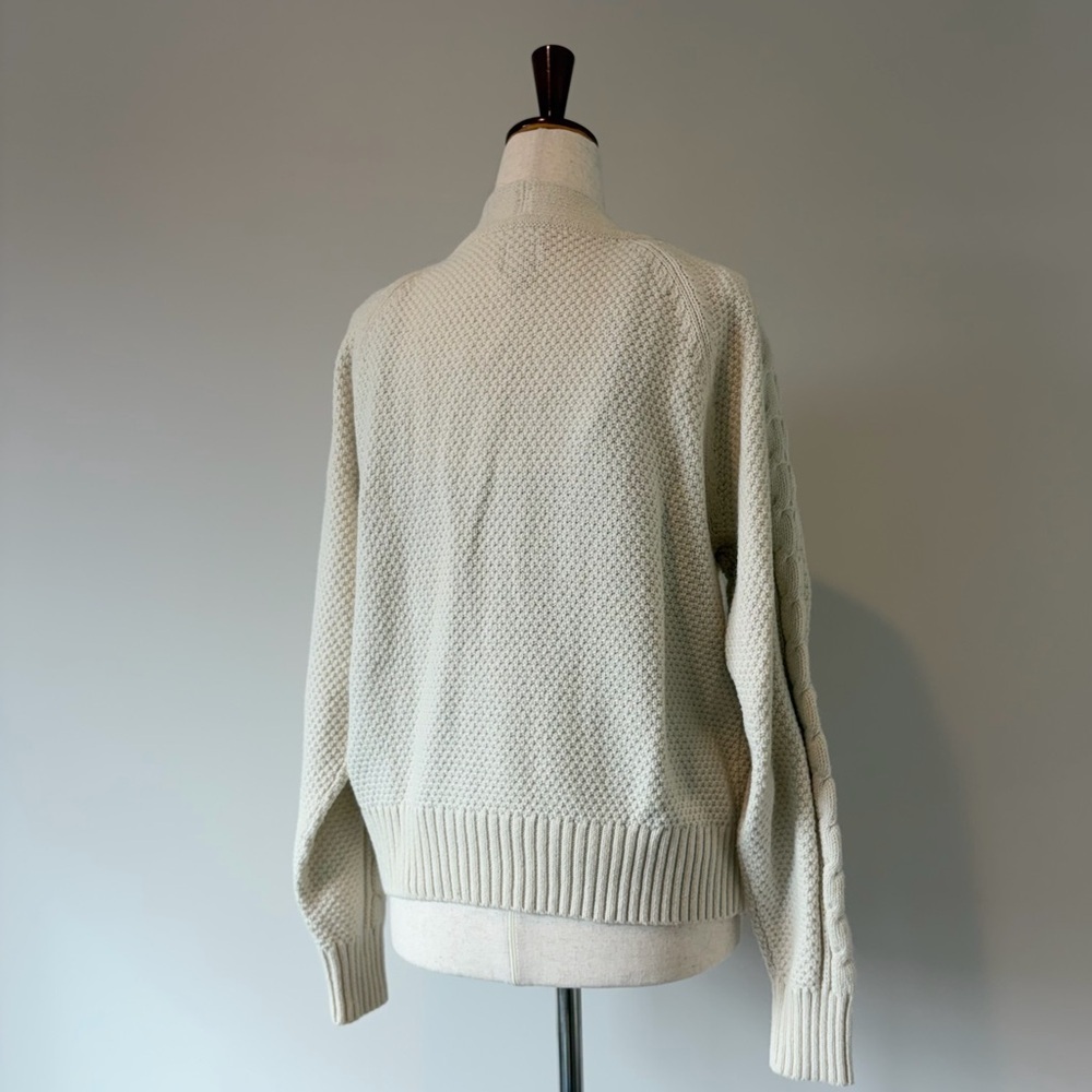 GAP Cream Button-Up Cable Cardigan - Picture 5 of 9